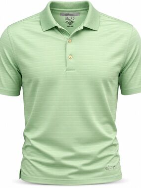 Greg Norman ML75 Play Dry Golf Polo Men’s M Mint Green Performance Stretch Shirt